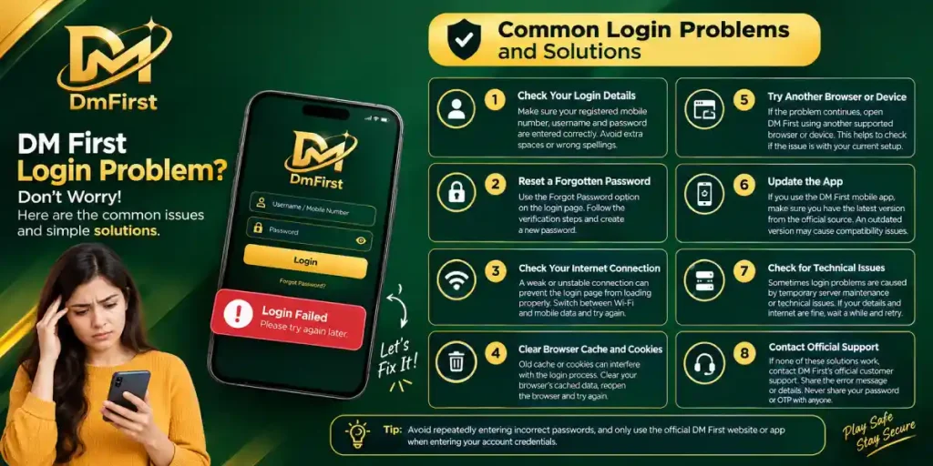 dm first login problems